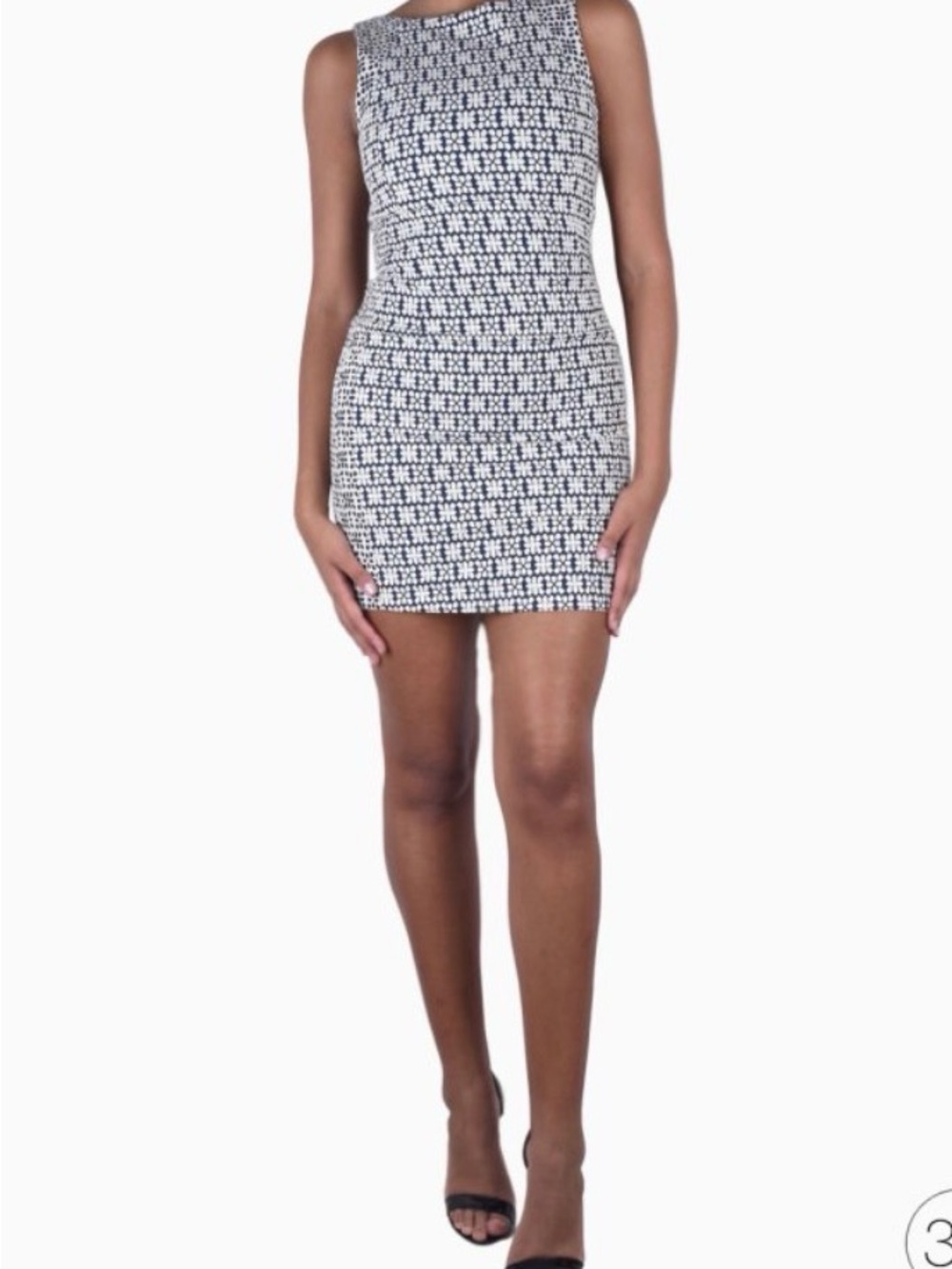 Banana Republic Navy & White Sleeveless Mini Dress